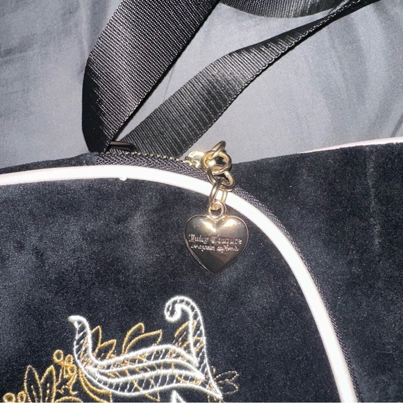 Juicy Couture Black Velvet Mini Backpack with Pale Pink Trim main image 8